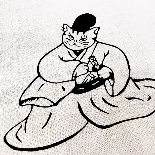 手ぬぐい 「猫の勧進帳」