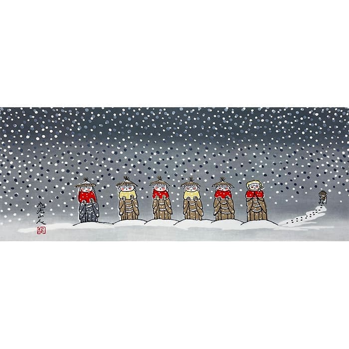 手ぬぐい 「笠地蔵」