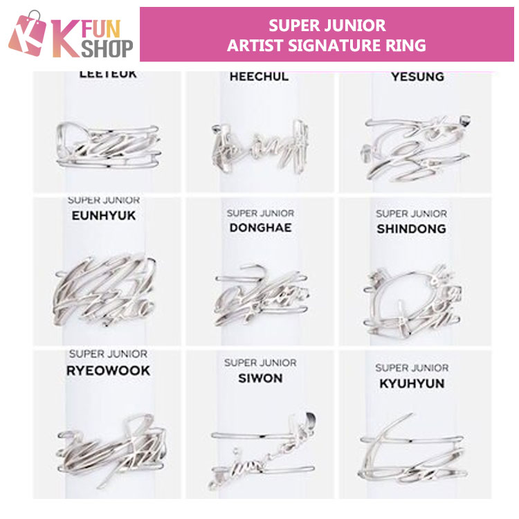 予約】SUPER JUNIOR ARTIST SIGNATURE RING「SMTOWN&STORE」