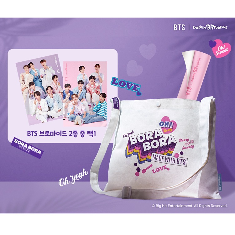 BTSxBaskinrobbins BTS SHOULDER BAG+BROMIDE SET