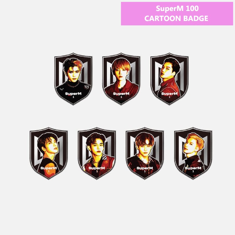 SuperM CARTOON BADGE_100SMTOWN&STORE