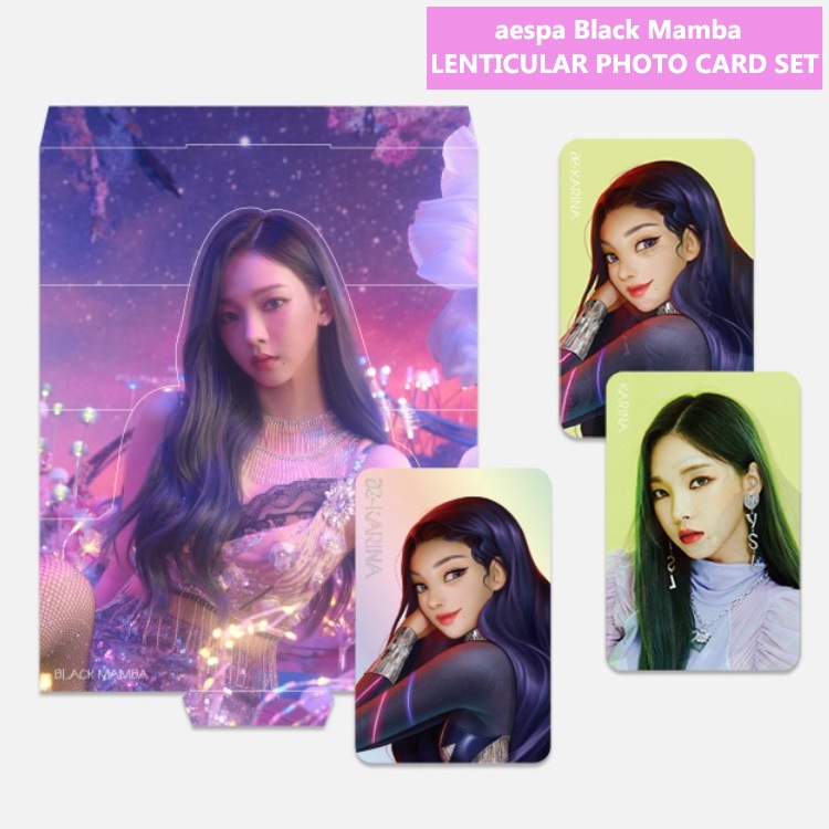 ͽaespa LENTICULAR PHOTO CARD SET_Black MambaSMTOWN&STORE