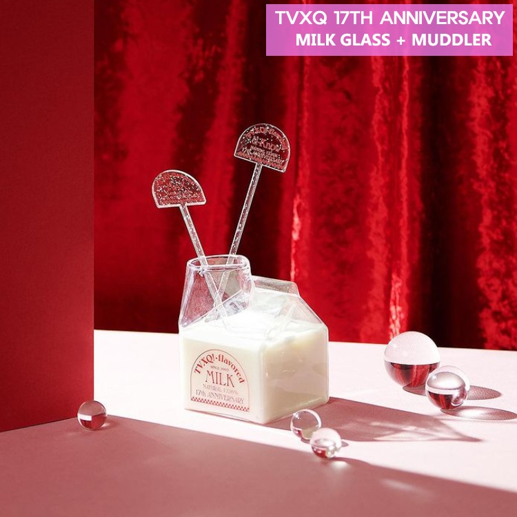 ������̵����TVXQ! MILK GLASS + MUDDLER��TVXQ! 17th ANNIVERSARY ����OFFICIAL MD��