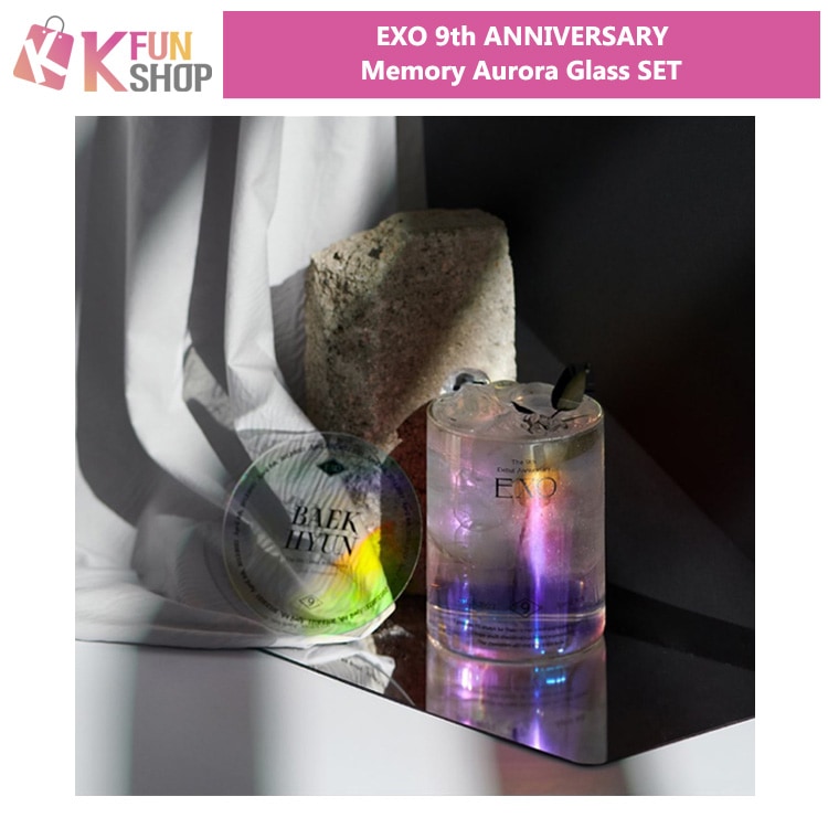 5ͽEXO 9th ANNIVERSARY Memory Aurora Glass SETSMTOWN&STORE