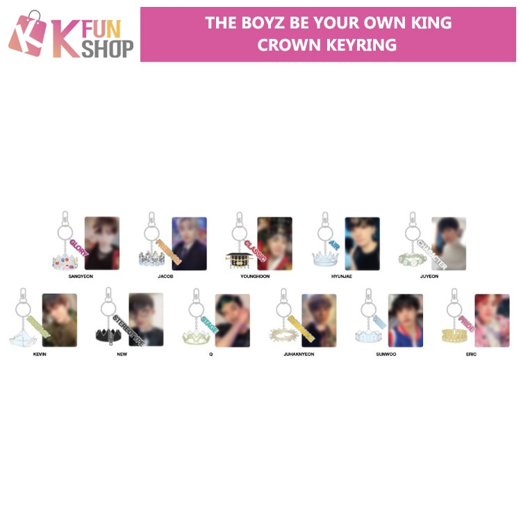 ��ͽ���THE BOYZ CROWN KEYRING��BE YOUR OWN KING OFFICIAL MD��