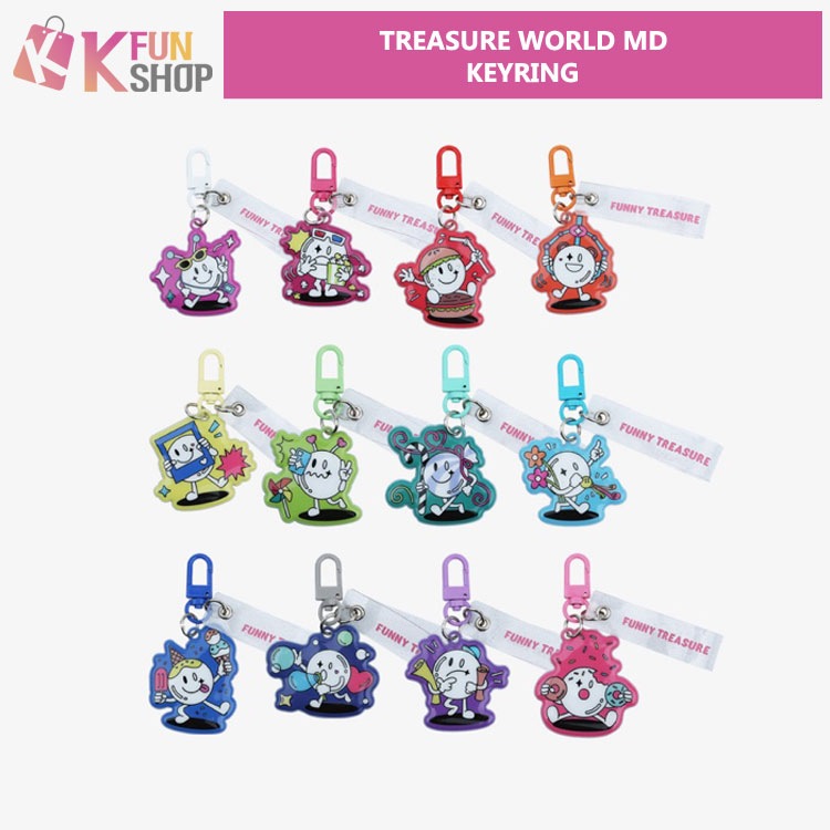 ͽTREASURE KEYRING_TREASURE WORLD MERCHWEVERSE OFFICIAL MD