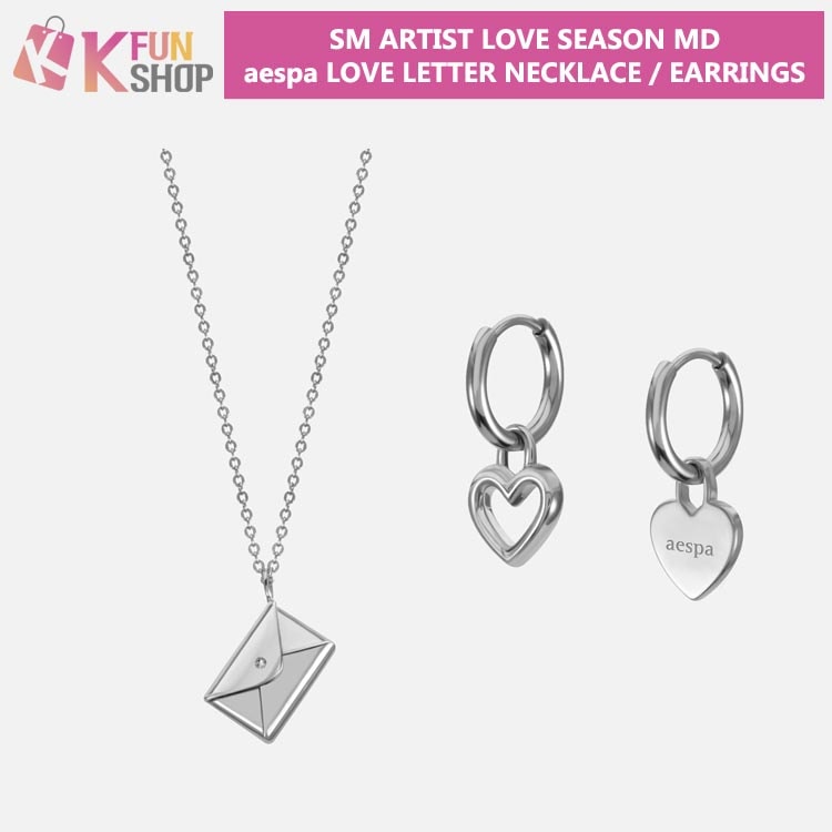 ��ͽ���aespa LOVE LETTER NECKLACE/LOVE LETTER EARRINGS_LOVE SEASON MD��SMTOWN&STORE��