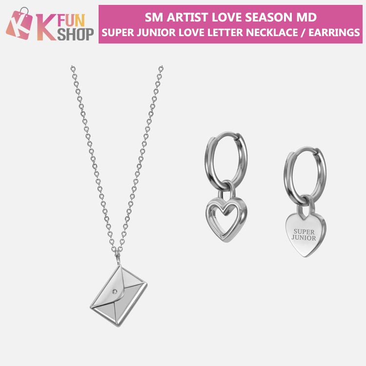 ͽSUPER JUNIOR LOVE LETTER NECKLACE/LOVE LETTER EARRINGS_LOVE SEASON MDSMTOWN&STORE