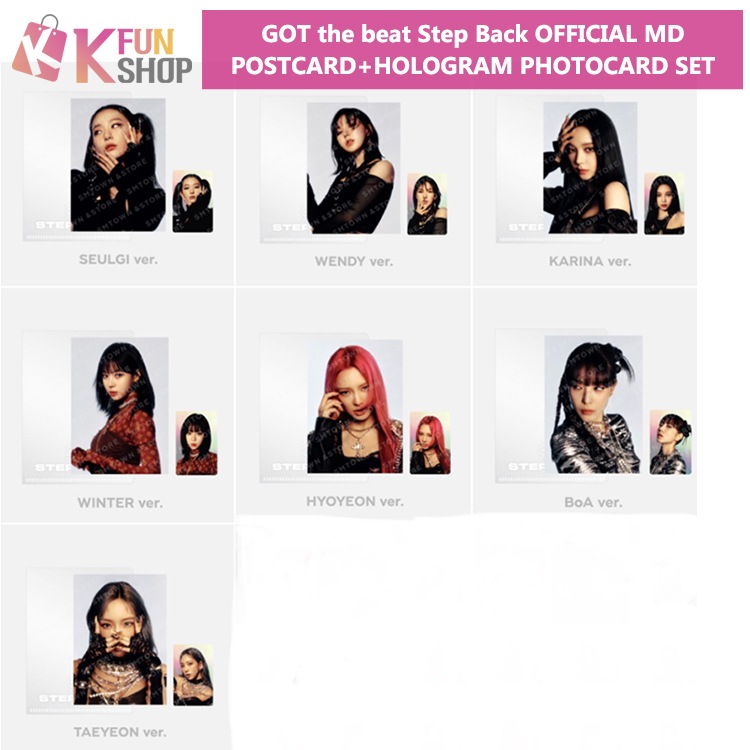 ͽGOT the beat POSTCARD+HOLOGRAM PHOTOCARD SET_Step BackSMTOWN&STORE