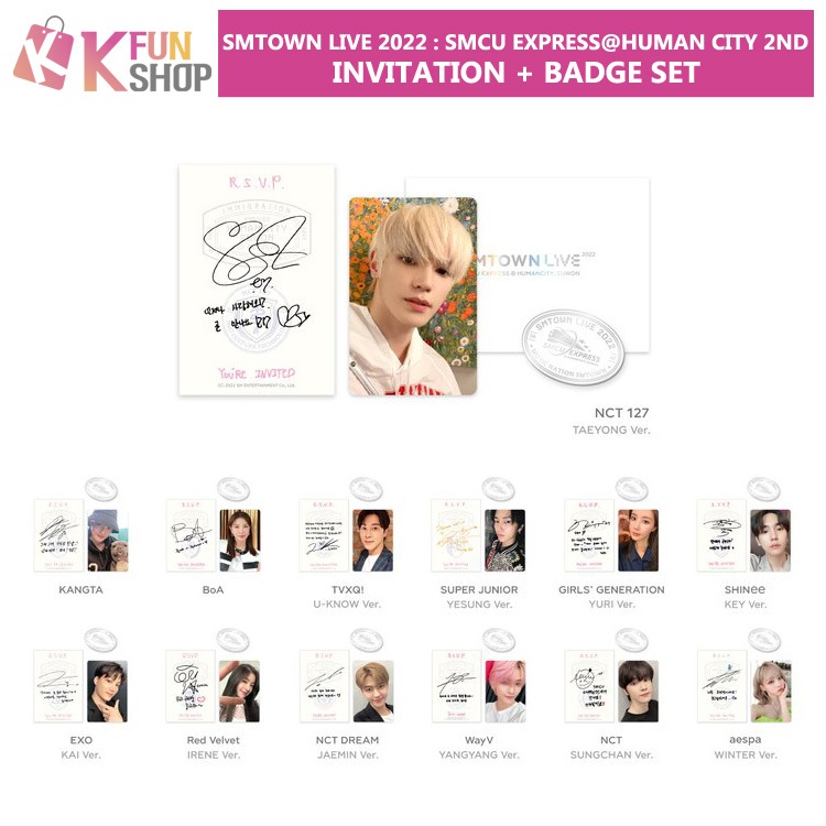 予約】INVITATION+BADGE SET_SMTOWN LIVE 2022 : SMCU EXPRESS @ HUMAN