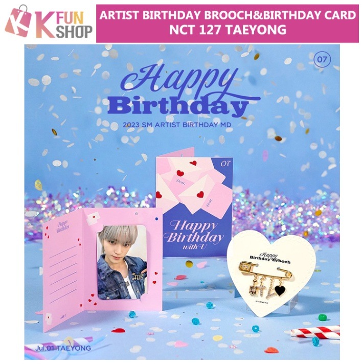 ͽNCT 127 TAEYONG_BIRTHDAY BROOCH&BIRTHDAY CARD MD