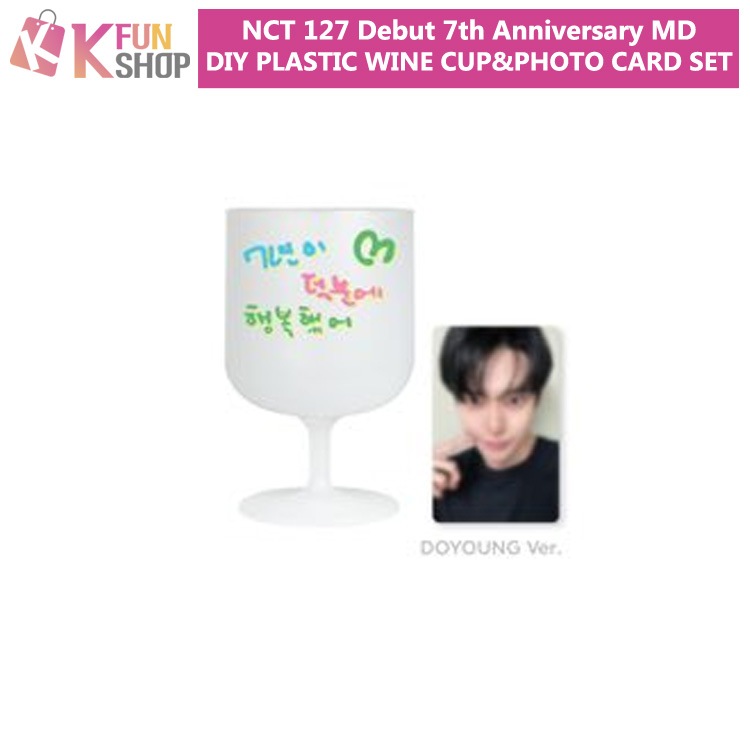 ͽ/̵NCT 127 DIY PLASTIC WINE CUP&PHOTO CARD SET_NCT 127 Debut 7th Anniversary MD