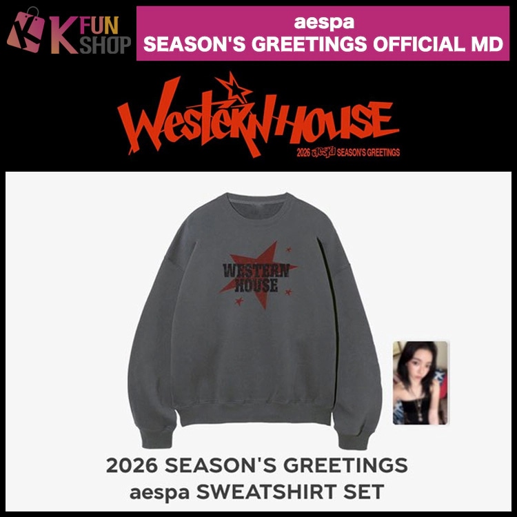 aespa スウェット シャツ MD フリーサイズ 送料無料/予約】[SWEATSHIRT SET] aespa 2026 SM ARTIST SEASON'S