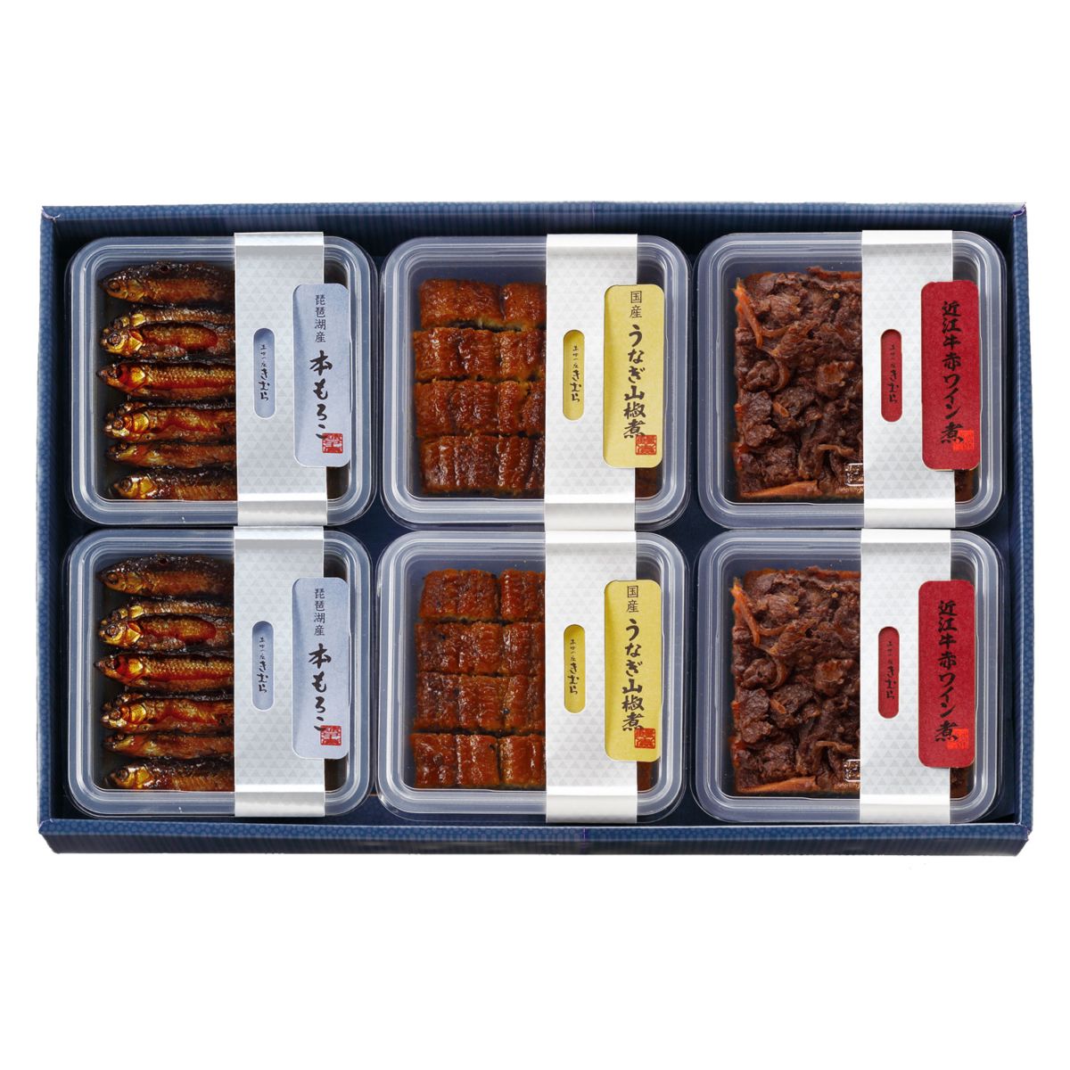 近江牛赤ワイン煮・うなぎ山椒煮・本もろこ 詰合せ 25601