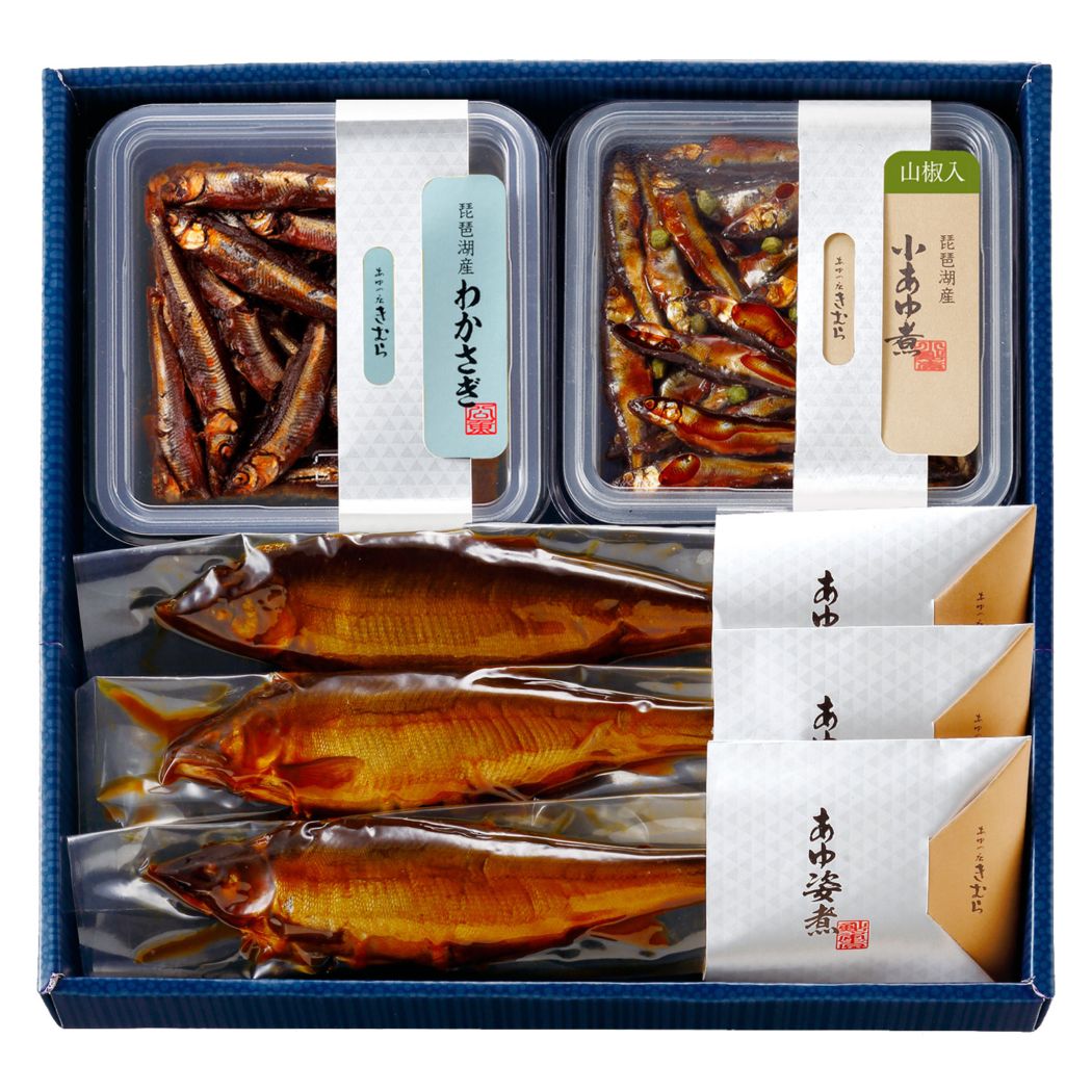 山椒入小あゆ煮・わかさぎ・あゆの姿煮 詰合せ 25A01