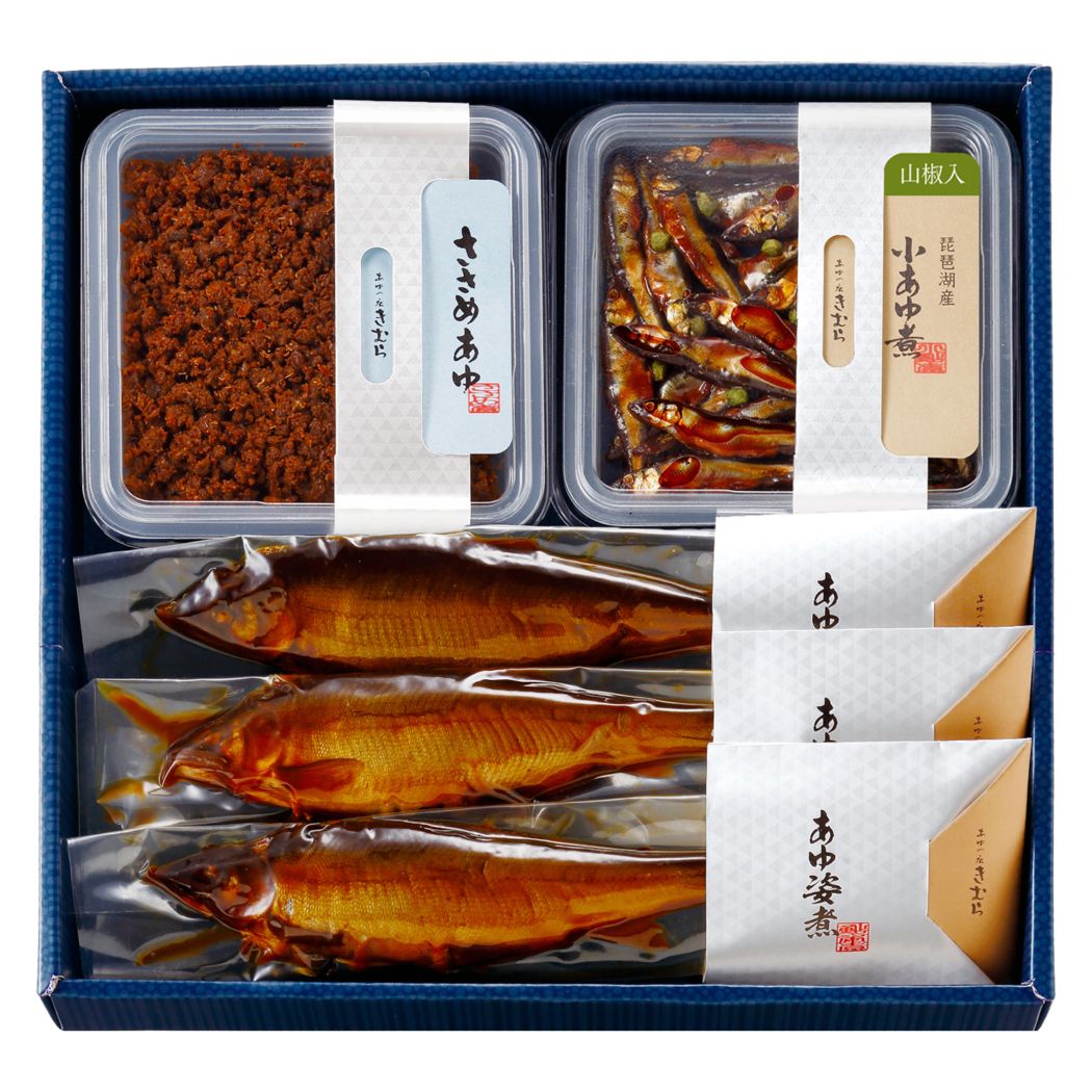 山椒入小あゆ煮・ささめあゆ・あゆの姿煮 詰合せ 26A01