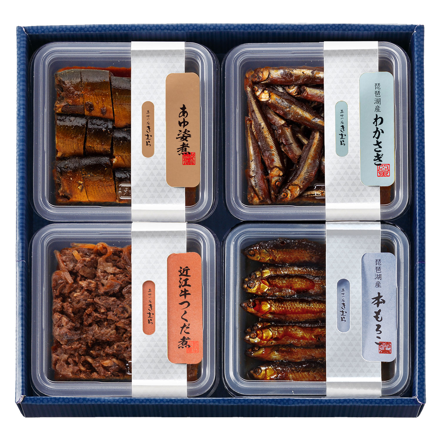 わかさぎ・本もろこ・あゆの姿煮切身・近江牛つくだ煮 詰合せ 25401