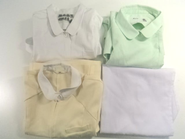 医療専門学校? 看護学校? 作業服制服 ナース服 ワンピース NAGAILEBENナガイレーベン▼エプロン▼4点セット/6yt008