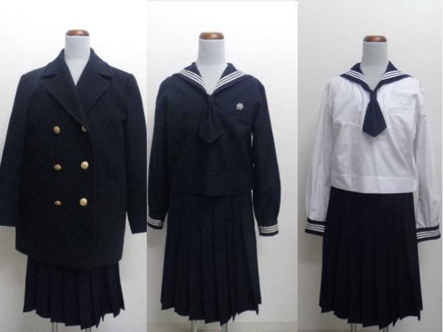 L66 十文字中学校 高等学校 女子高校生 制服 セーラー服 校章 通学鞄 靴下など 4og6 17zgdk 女子制服 中学校 中古学生服の専門店 A 制服店 Com