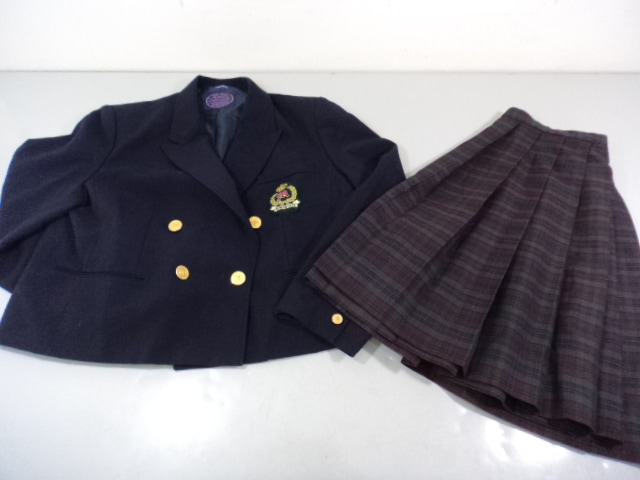 V93 大阪府 関西創価高校 大きいサイズ ブレザー スカート 2点セット/yt0064