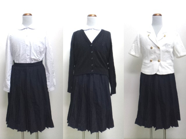 M196 椙山女学園高等学校 夏制服上下 カーデガンなど4点 Og0246 12qsp 女子制服 高校 セット 中古学生服の専門店 A 制服店 Com