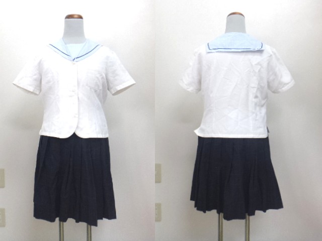 M196 私立水戸女子高等学校 夏服 半袖セーラー服上下 M Og0251 16kmw 女子制服 高校 中古 中古学生服の専門店 A 制服店 Com