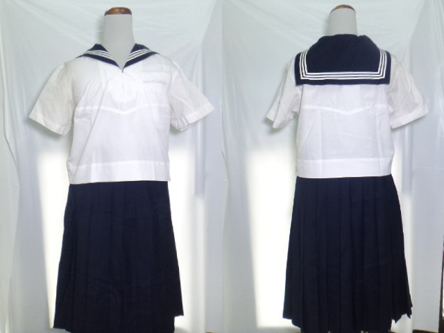L66 東京都 十文字中学校 高等学校 夏服セーラー服 夏スカート Yt0445 12tmm 女子制服 中学校 セット 中古学生服 の専門店 A 制服店 Com