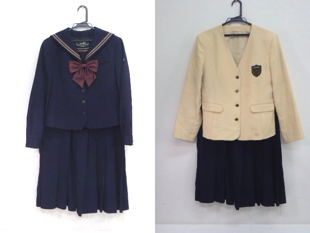 1 埼玉県私立武蔵越生高校 ブレザー160b セーラー服 スカート リボン Yt1509 7sjef 女子制服 高校 セット 中古学生服の専門店 A 制服店 Com