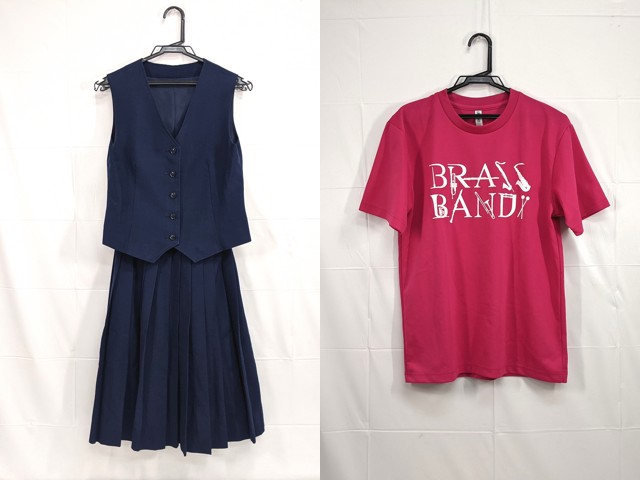 f90 東久留米市立下里中学校 ベスト+夏服スカート/yt2242【2XJE】