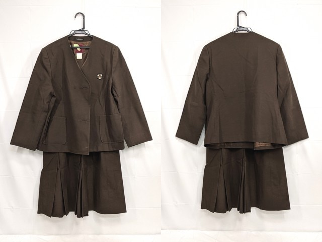 g11 中学校?? ブラウン ブレザー+夏服スカート/yt2290【4HDG】