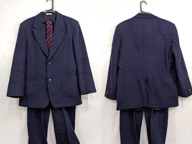 Y34 名東高校 ブレザー180A+夏服・冬服ズボン+ネクタイ/yt2388【3XKF】