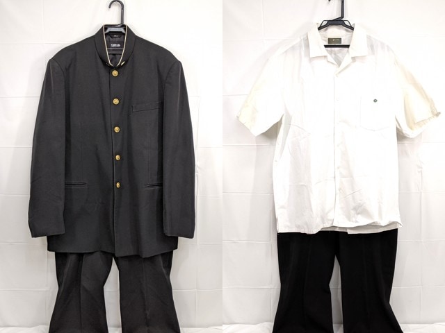 Y27 名古屋南工業高校 校章付き学ラン+半袖シャツ+冬服ズボン/yt2392【6KHE】