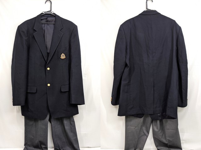 h64 東海大学付属高輪台高校 男子用学生服+夏服ズボン/yt2489【9XLV】