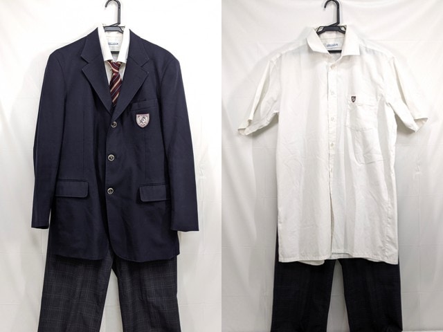 Z20 神丘中学校 男子用学生服 制服 ブレザー+半袖・長袖シャツ+夏服・冬服ズボン+ネクタイ/yt2532【6LEV】