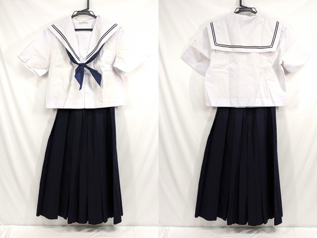 j26 中学校?? 高校?? 夏服セーラー服+夏服スカート+スカーフ/yt2592【45HD】