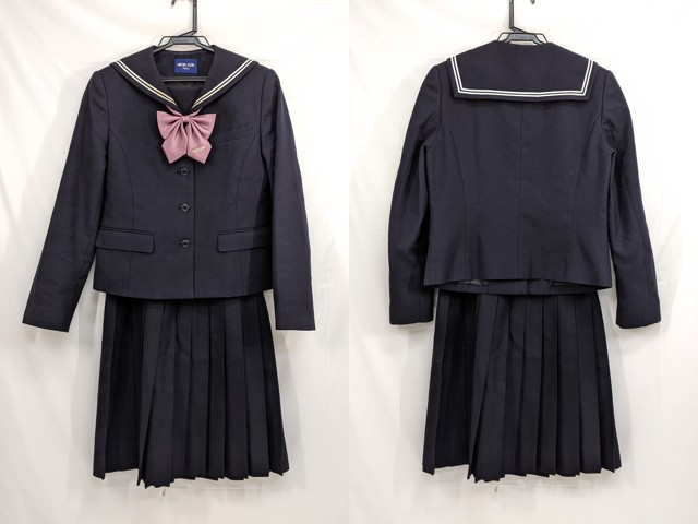 j45 桜花学園高校 冬服セーラー服+冬服スカート+リボン/yt2607【35CBK】