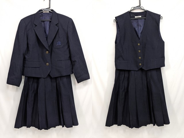 j83 京都西山高校 ブレザー+ベスト+冬服スカート/yt2635【65JG】