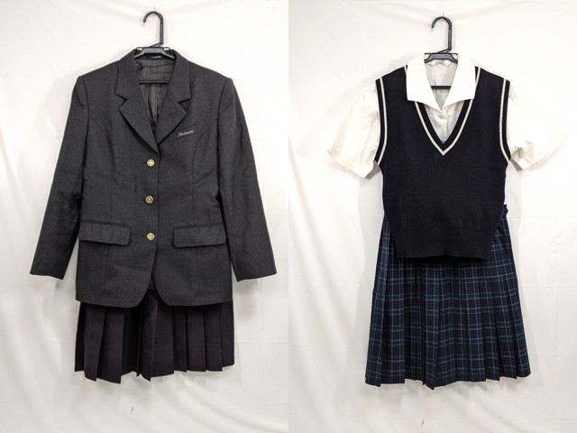 中学校?? 高校?? ブレザー+半袖シャツ+ニットベスト+夏服・冬服スカート/yt2665【4HDG】