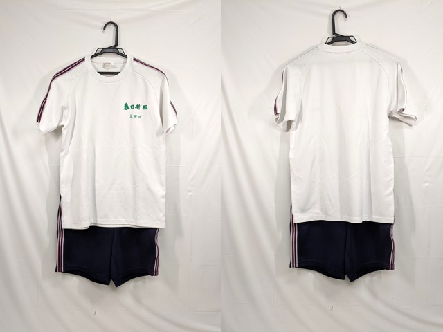 k21 愛知県立春日井西高校 体操服 体操着 半袖シャツ+ハーフパンツ/yt2671【2JDF】