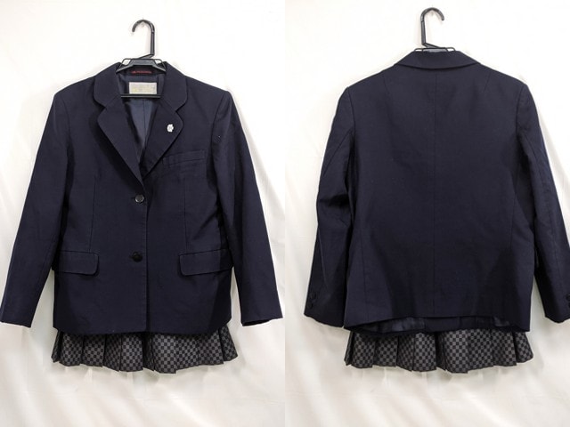 k20 中学校?? 高校?? 校章付きブレザー+夏服スカート/yt2689【35SD】