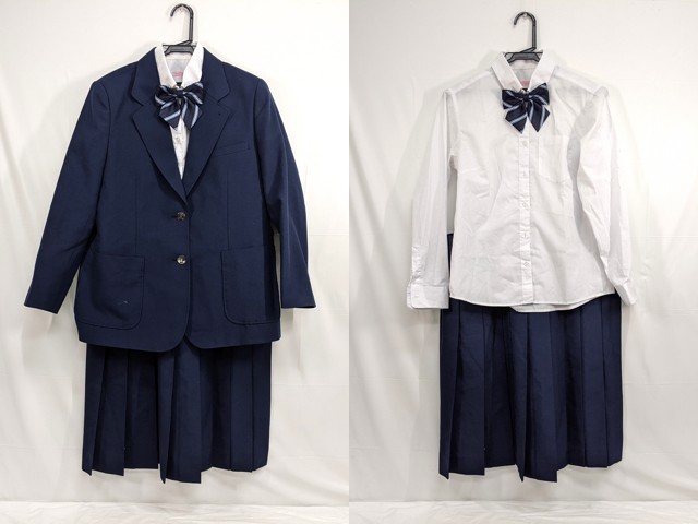 k56 東京都 東洋中学校 ブレザー+長袖シャツ+冬服スカート+リボン/yt2729【9kSE】