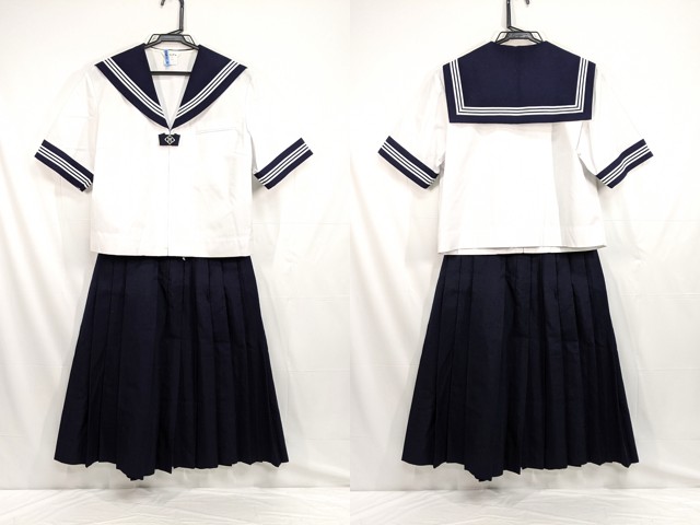 j87 埼玉県ふじみ野市立花の木中学校 夏服セーラー服+夏服スカート/yt2739【65WR】 女子制服,中学校 中古学生服の専門店