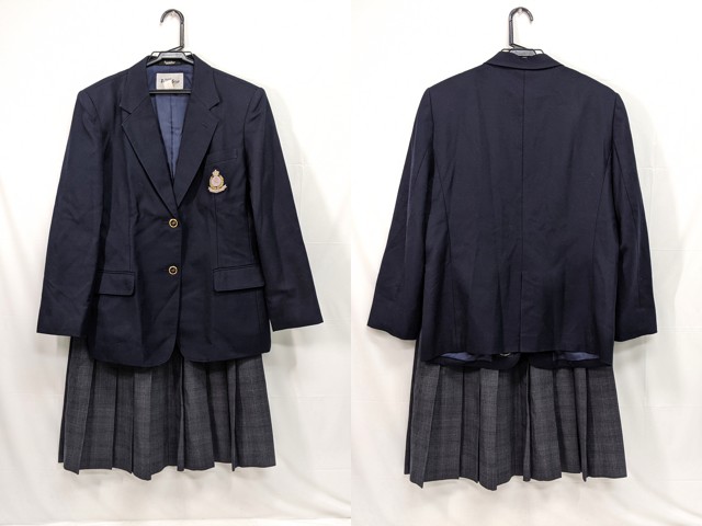 k78 大阪府 梶中学校 ブレザー+冬服スカート/yt2783【2lRF】