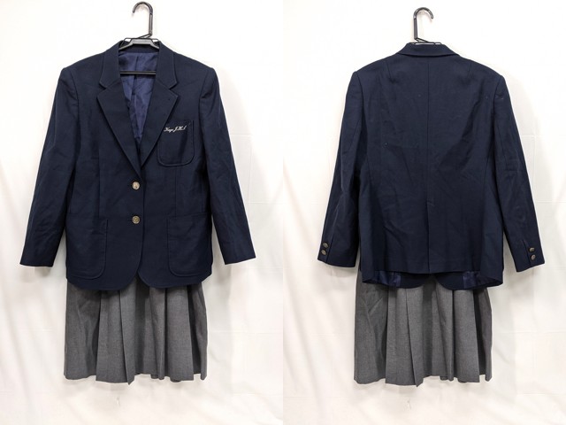 k92 丹波 くげ 久下中学校?? ブレザー+夏服スカート+冬服スカート/yt2789【15LG】