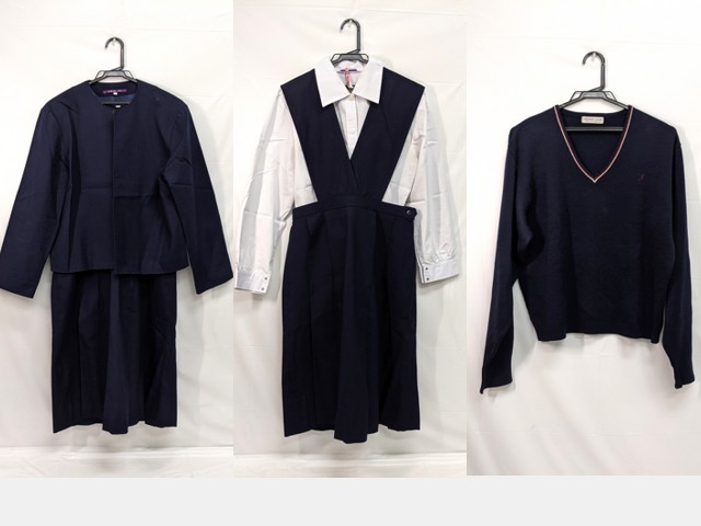 L18 大阪信愛女学院高校 ブレザー+長袖シャツ+セーター+ジャンパースカート/yt2800【2HETG】