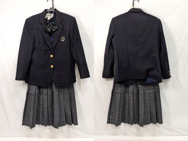 k93 東京都 諏訪台中学校 ブレザー+夏服・冬服スカート+リボン/yt2810【4USF】