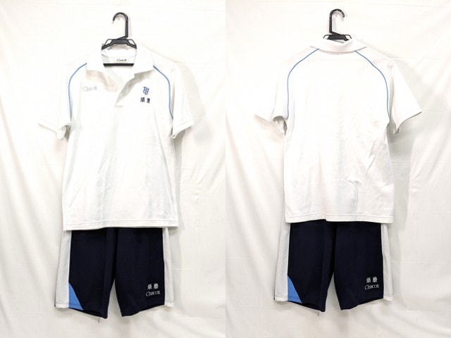 C12 愛知県 光ヶ丘女子高校 体操服 体操着 半袖シャツ+ハーフパンツ/yt2851【5WOF】