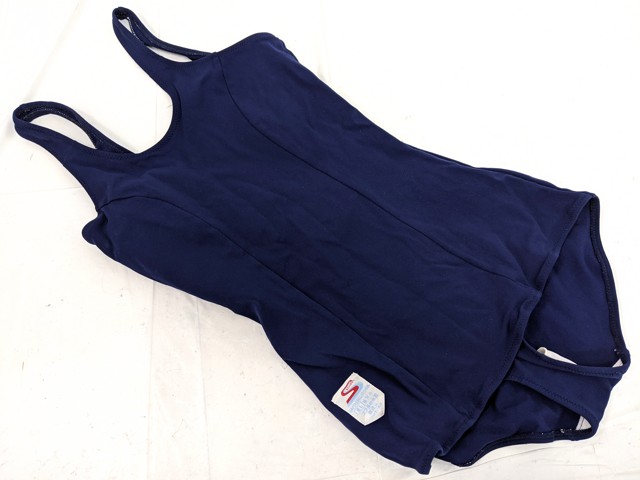 L42 中学校?? 高校?? 水泳 スクール水着 ワンピース(紺 サイズ160)/yt2854【3YED】