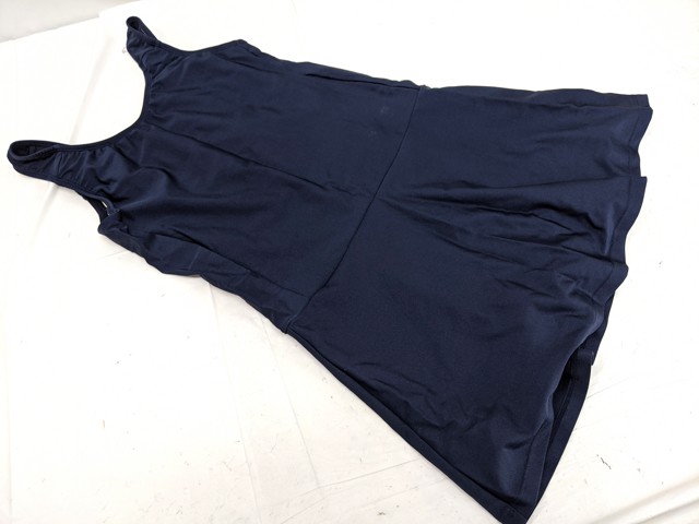 L42 中学校?? 高校?? 水泳 スクール水着 ワンピース(紺 サイズ170)/yt2856【4SHF】