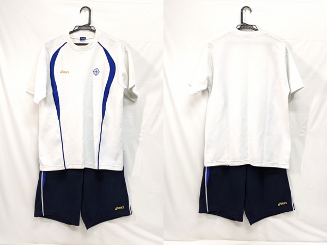 C23 愛知県 御幸山中学校 体操服 体操着 半袖シャツ+ハーフパンツ/yt2865【4HDF】